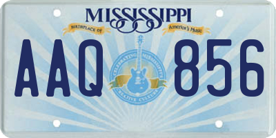 MS license plate AAQ856