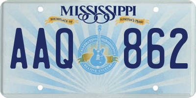 MS license plate AAQ862