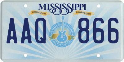 MS license plate AAQ866