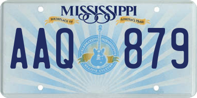 MS license plate AAQ879