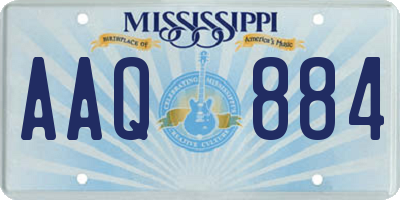 MS license plate AAQ884