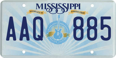 MS license plate AAQ885