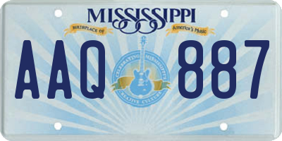 MS license plate AAQ887