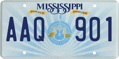 MS license plate AAQ901