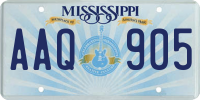 MS license plate AAQ905