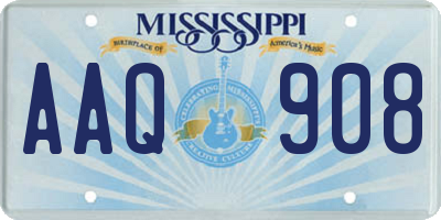 MS license plate AAQ908