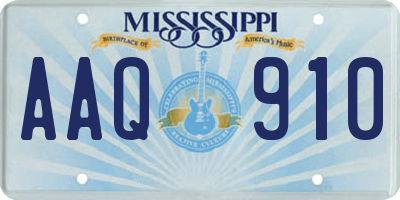 MS license plate AAQ910