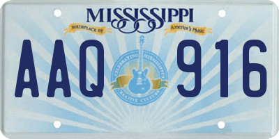 MS license plate AAQ916