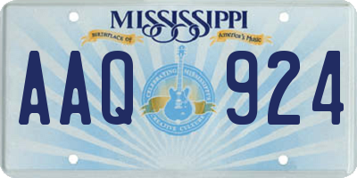 MS license plate AAQ924