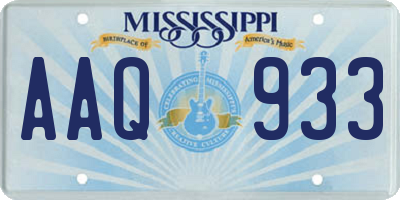 MS license plate AAQ933