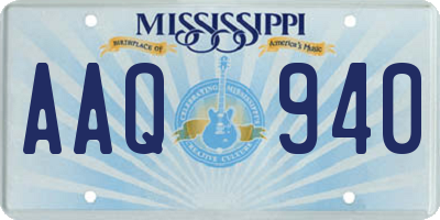 MS license plate AAQ940