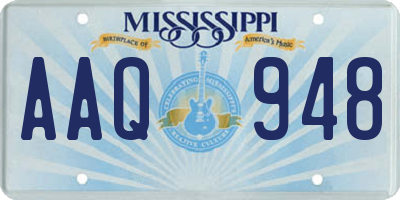 MS license plate AAQ948