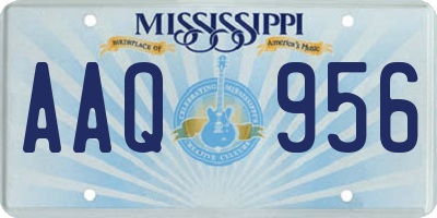 MS license plate AAQ956