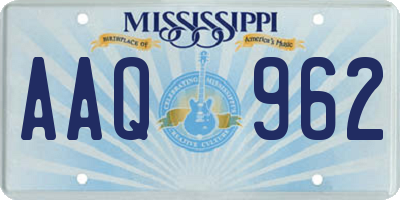 MS license plate AAQ962