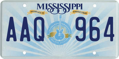 MS license plate AAQ964