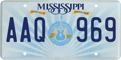 MS license plate AAQ969