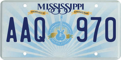 MS license plate AAQ970