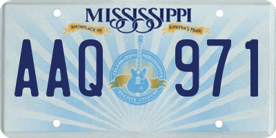 MS license plate AAQ971