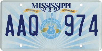 MS license plate AAQ974