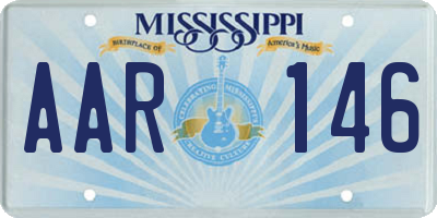 MS license plate AAR146