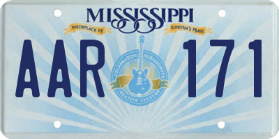 MS license plate AAR171