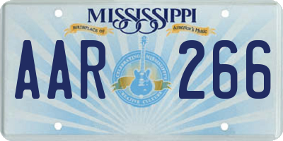 MS license plate AAR266