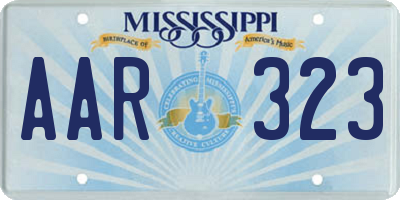 MS license plate AAR323