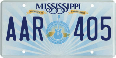 MS license plate AAR405