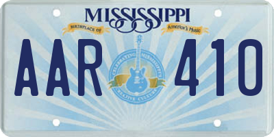 MS license plate AAR410