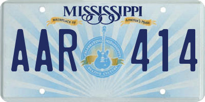 MS license plate AAR414