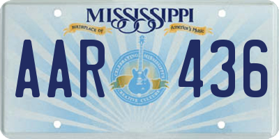 MS license plate AAR436