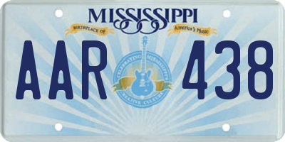 MS license plate AAR438