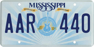 MS license plate AAR440