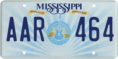 MS license plate AAR464