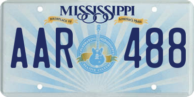 MS license plate AAR488