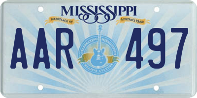 MS license plate AAR497