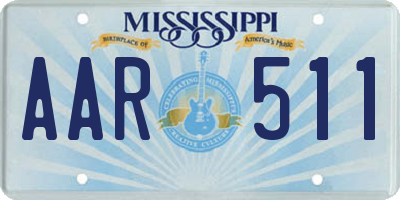 MS license plate AAR511