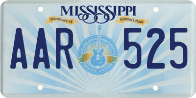 MS license plate AAR525