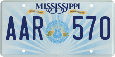 MS license plate AAR570