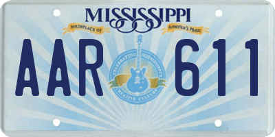 MS license plate AAR611