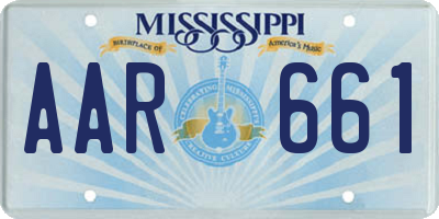 MS license plate AAR661