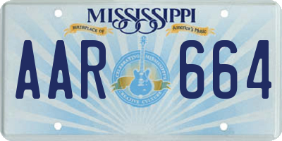 MS license plate AAR664