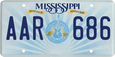 MS license plate AAR686