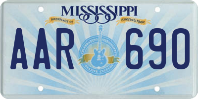 MS license plate AAR690