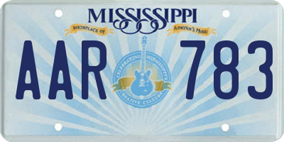 MS license plate AAR783