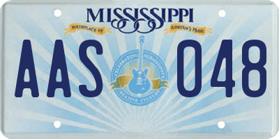 MS license plate AAS048