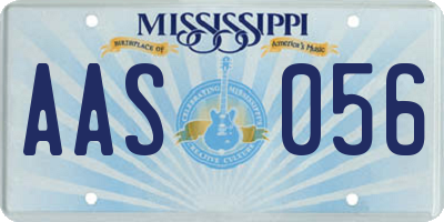 MS license plate AAS056