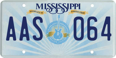 MS license plate AAS064