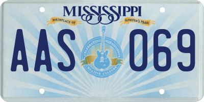 MS license plate AAS069