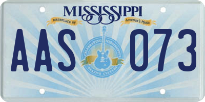 MS license plate AAS073